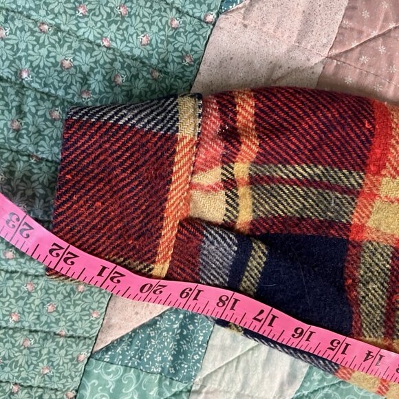 Vintage Sigal Shirt Red Plaid Wool Blend Lumberjack Camper Shacket - Picture 10 of 10